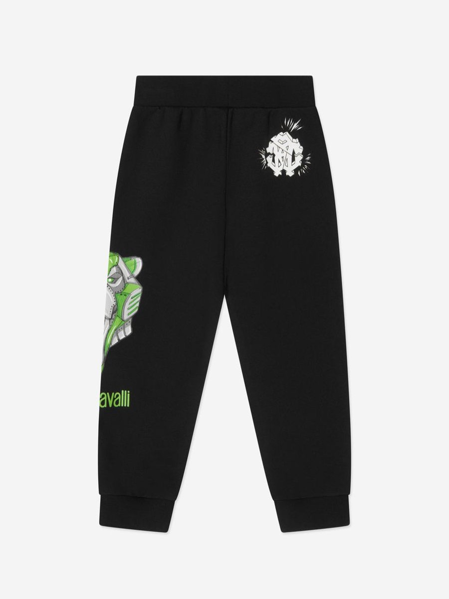 Boys Roberto Cavalli Sweatpants | Boys Tiger Joggers In Black