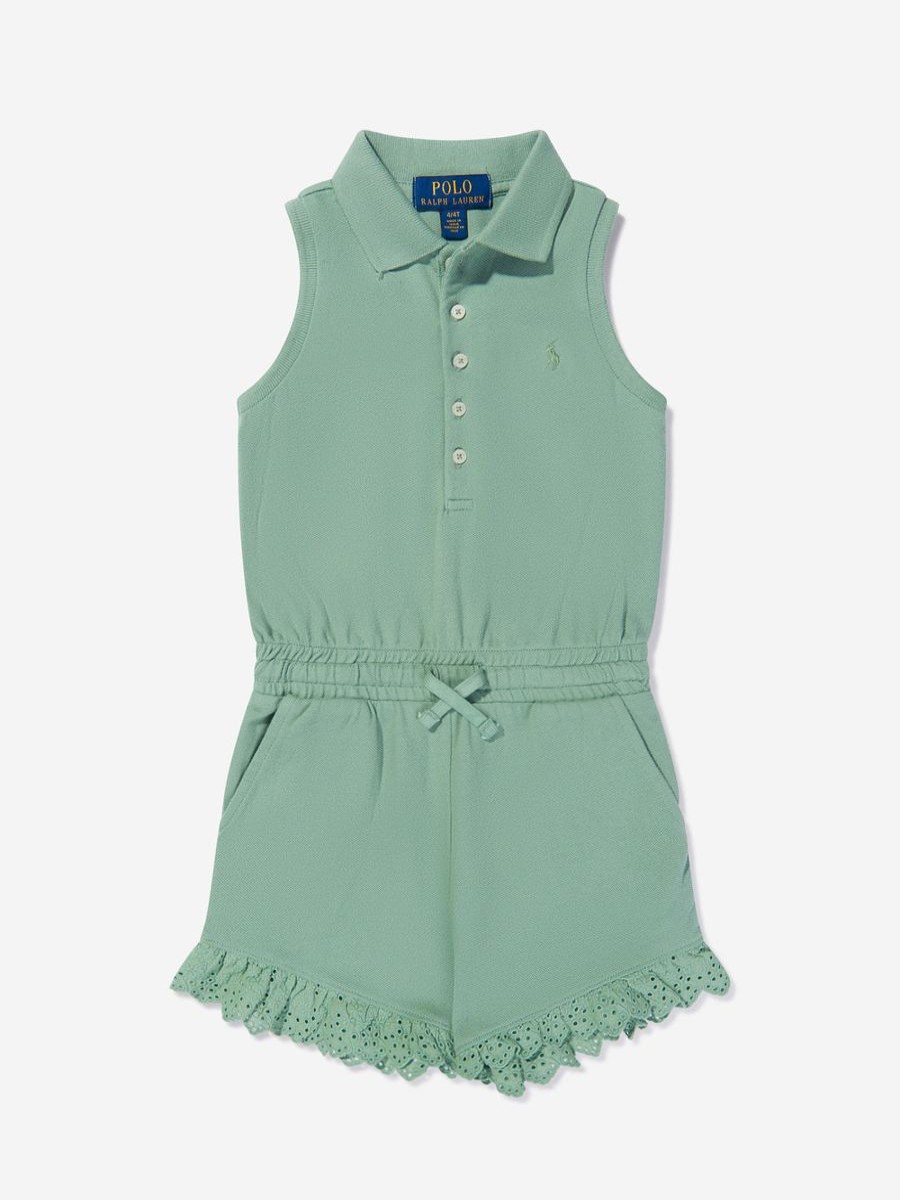 Girls Ralph Lauren Kids Babygrows & Rompers | Girls Ruffle Playsuit In Green