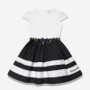 Girls Monnalisa Dresses | Girls Nautical Dress In Navy