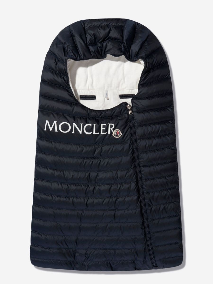 Baby Moncler Enfant Accessories | Baby Down Padded Nest In Navy